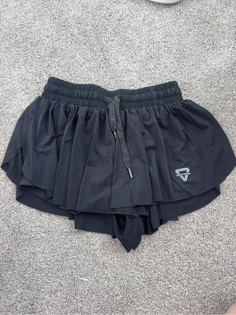 Keiki Kona Black Running Shorts Small Built-In Compression Liner